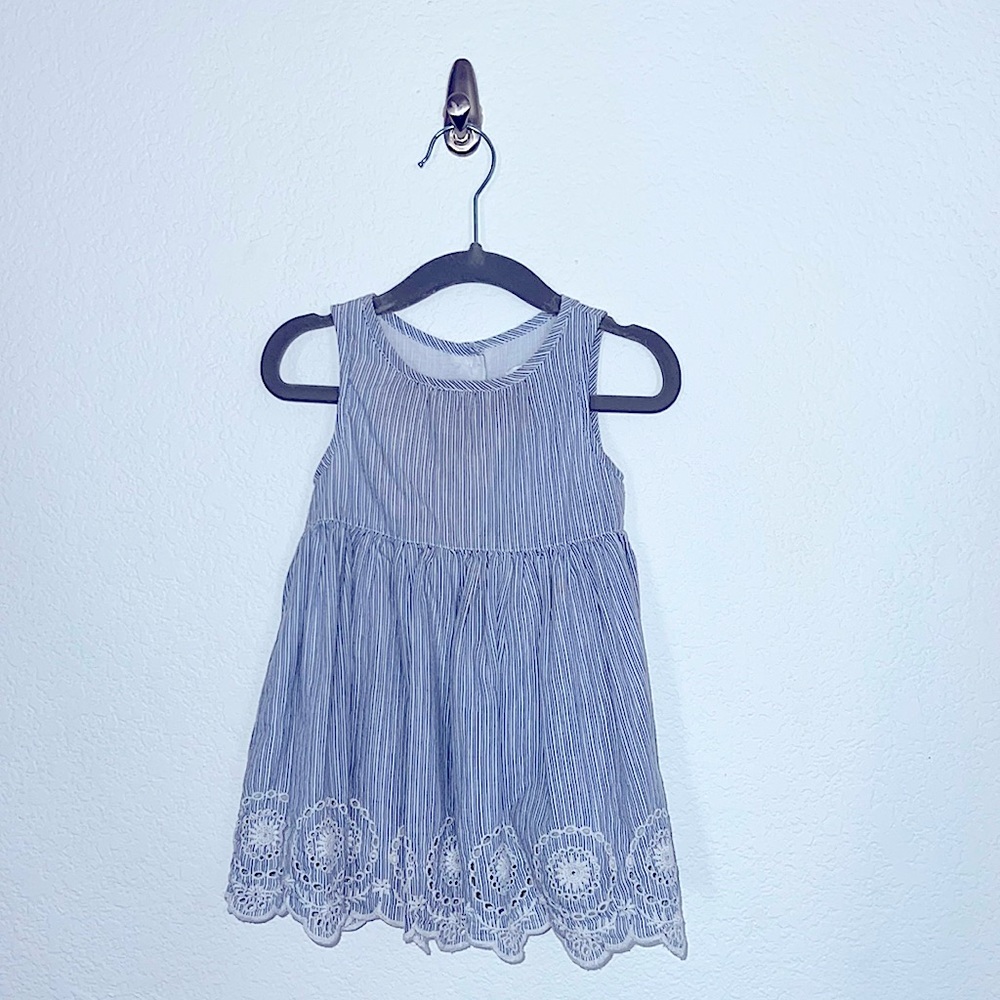 Joe Fresh dress 11-18month blue and white